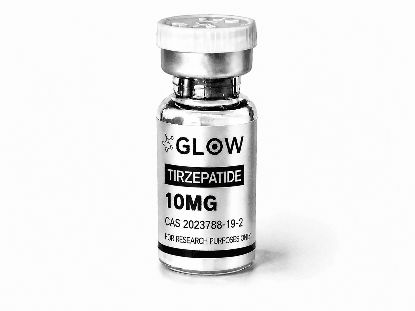 Glow Peptides Tirzepatide 10mg research peptide shipped from Canada