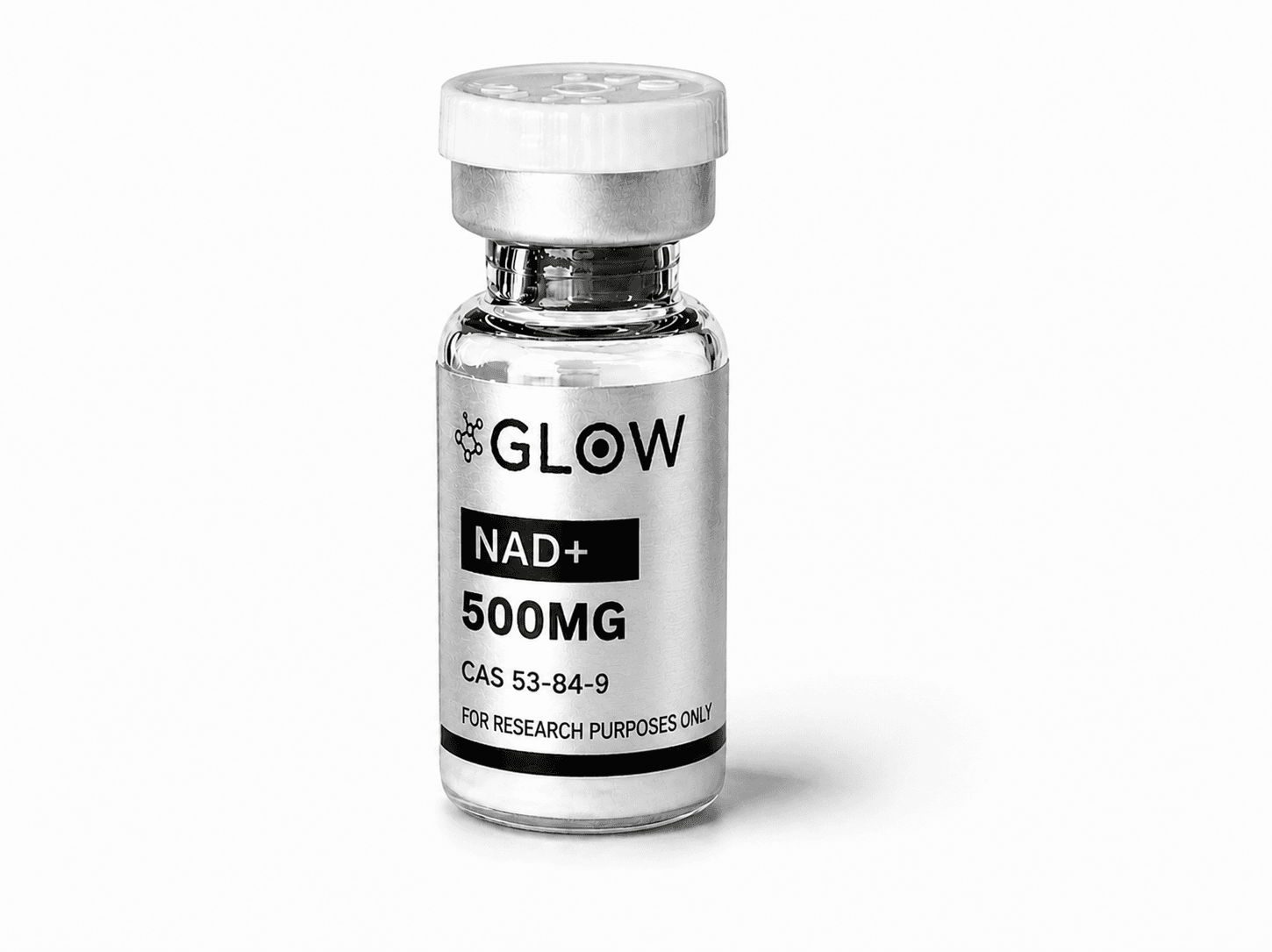 Glow Peptides NAD+ 500mg research compound shipped from Canada