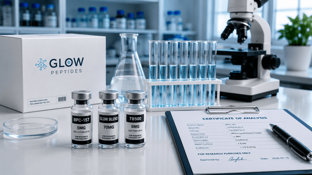 Glow Peptides Product Testing